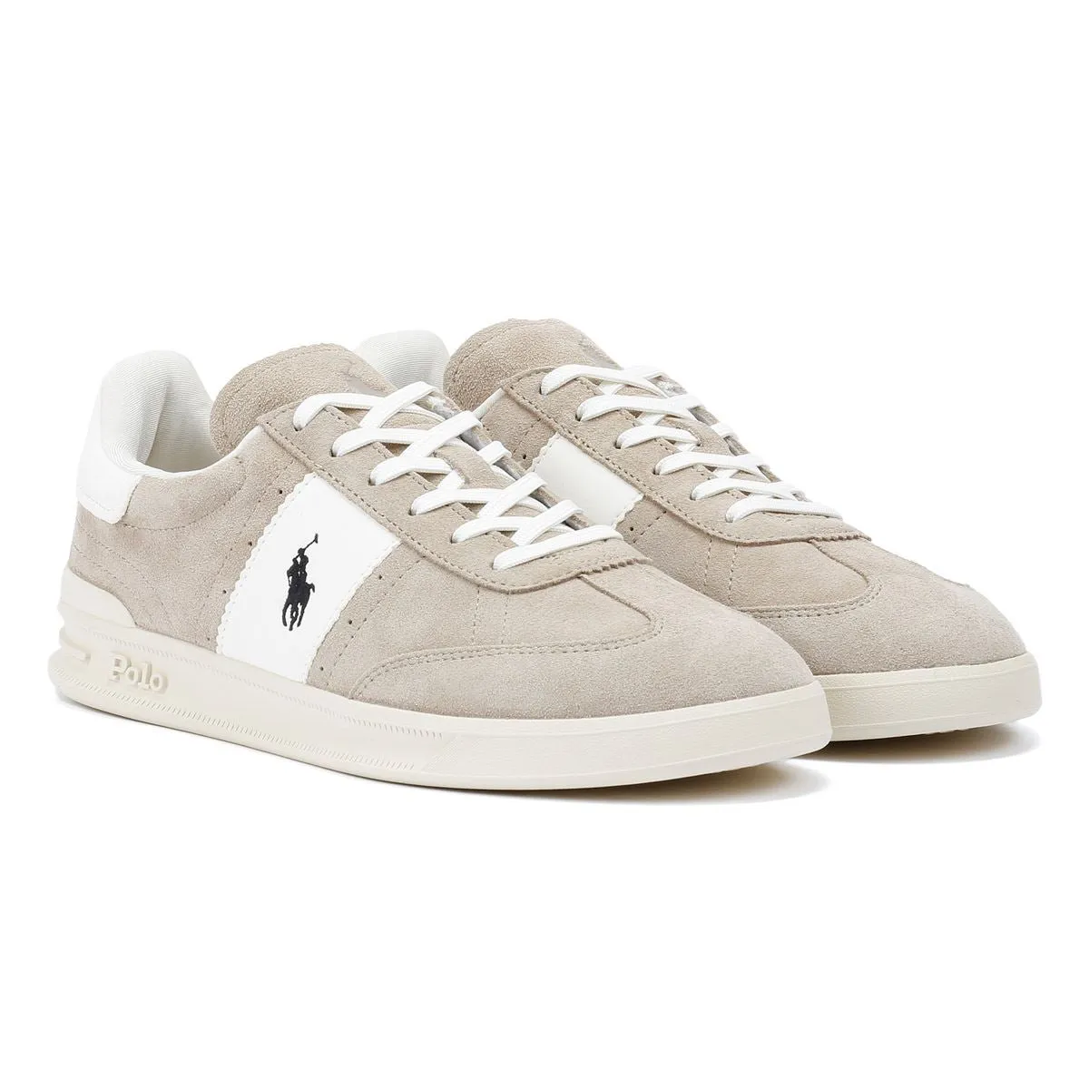 Polo Ralph Lauren Heritage Aera Suede Milkshake/White Trainers