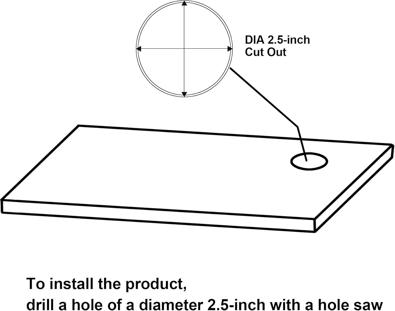 Pop up Outlet for Countertop,2.5 inch Hole Desktop Power Grommet,4 Outlets 4 USB Ports,15Amp Tamper Resistant Receptacle Flush Mount,Space Saver Recessed Outlet for Home,Office White