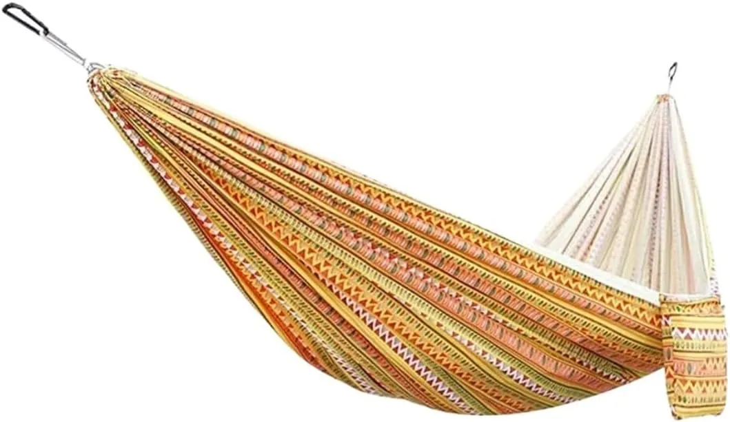 Portable Hammocks Double & Single Hammock Portable Nylon Parachute Hammocks Swing for Indoor Outdoor Garden Hiking Travel Backpacking Hammock for Outdoor(B)