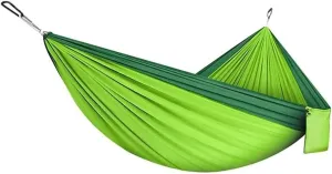 Portable Hammocks Double & Single Hammock Portable Nylon Parachute Hammocks Swing for Indoor Outdoor Garden Hiking Travel Backpacking Hammock for Outdoor(E)