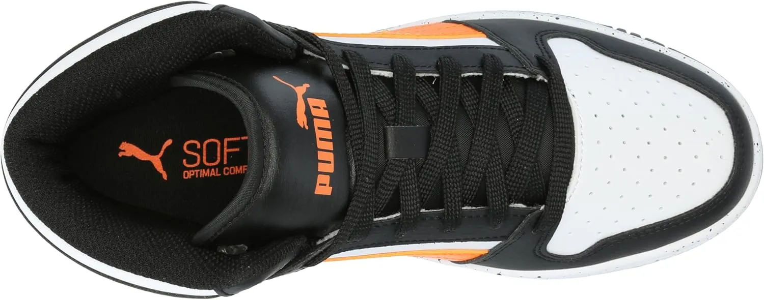 PUMA Kids' Rebound Layup Mid Hook and Loop Sneaker