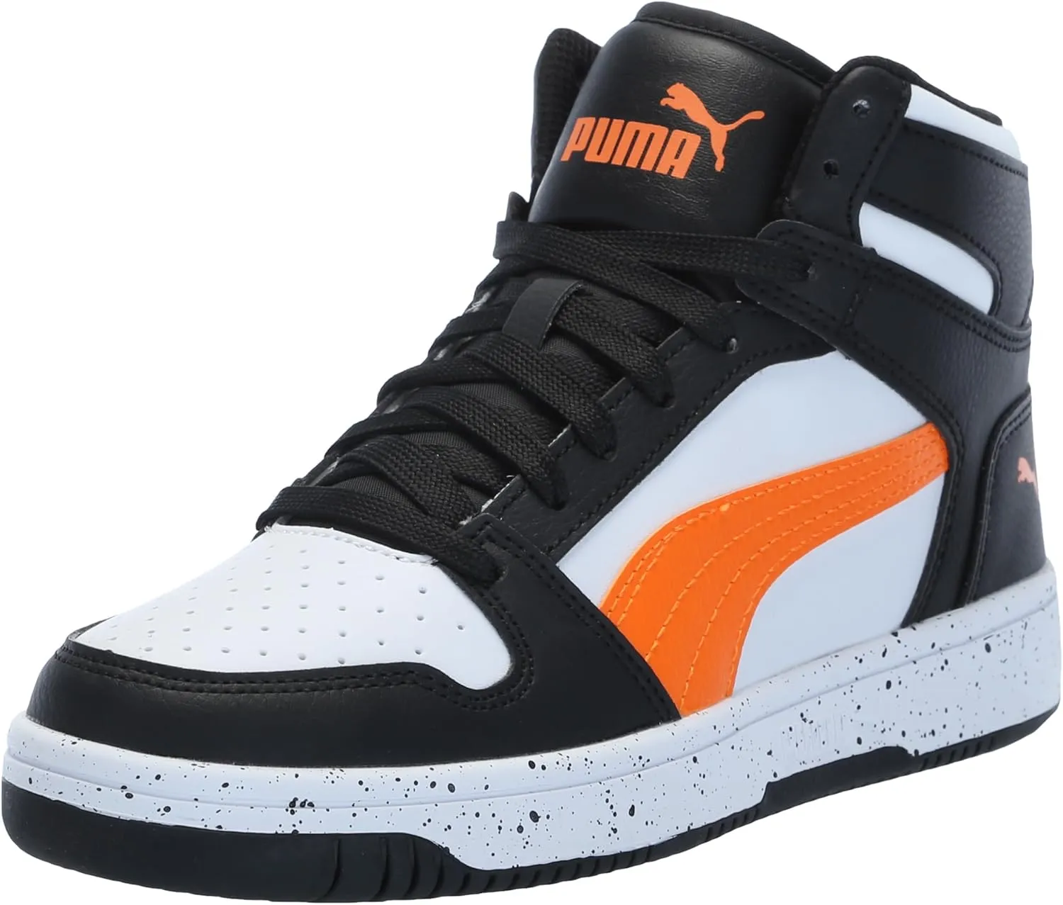PUMA Kids' Rebound Layup Mid Hook and Loop Sneaker