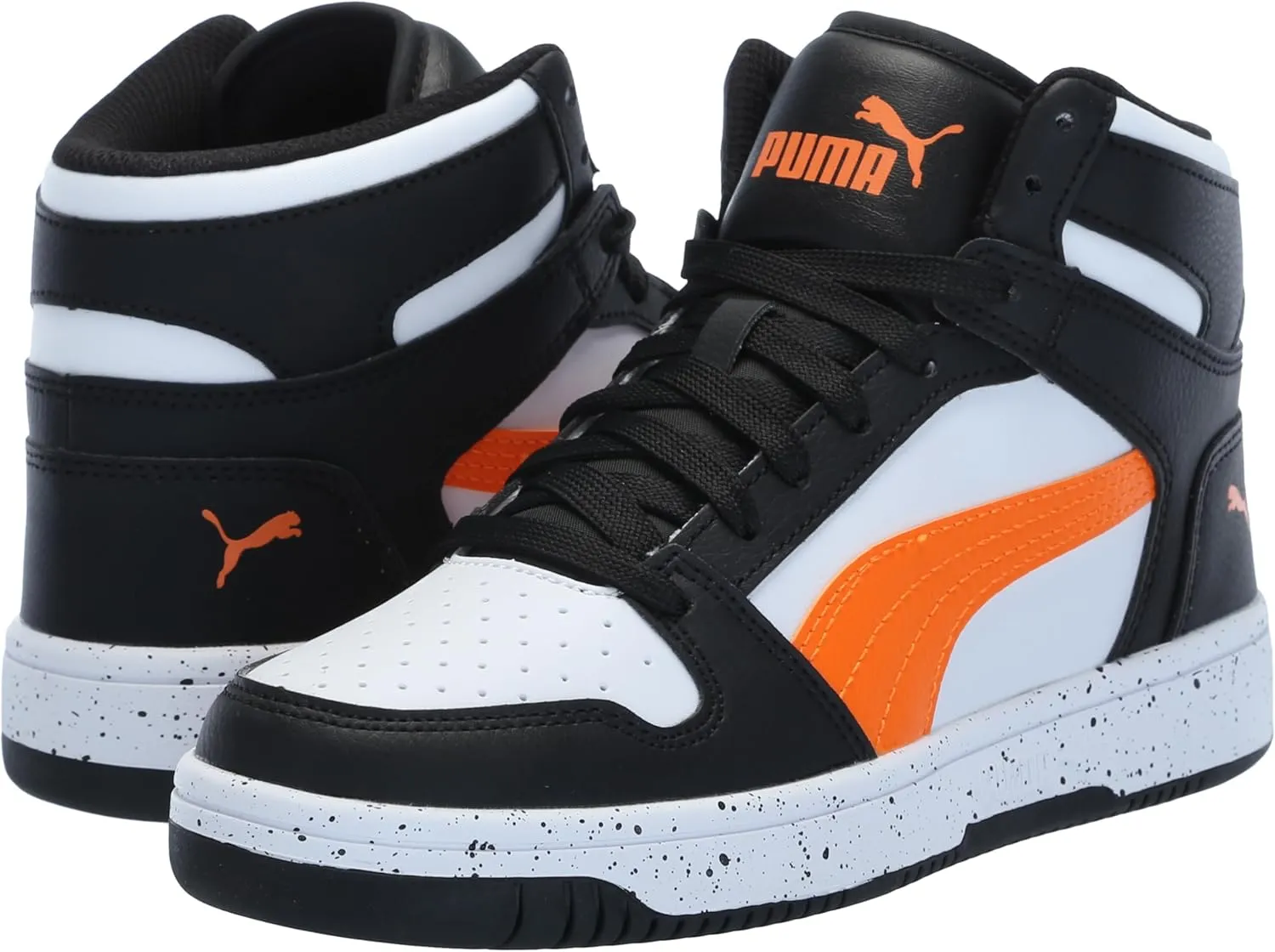 PUMA Kids' Rebound Layup Mid Hook and Loop Sneaker