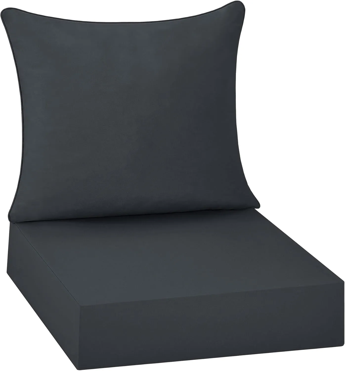 puredown® Outdoor Seat Cushions 24 X 24 X 5.75 Inch, Waterproof & Fade Resistant Patio Furniture Replacement Cushions with Removable Cover for Chair, Sofa, Couch, Wicker, Dark Gray
