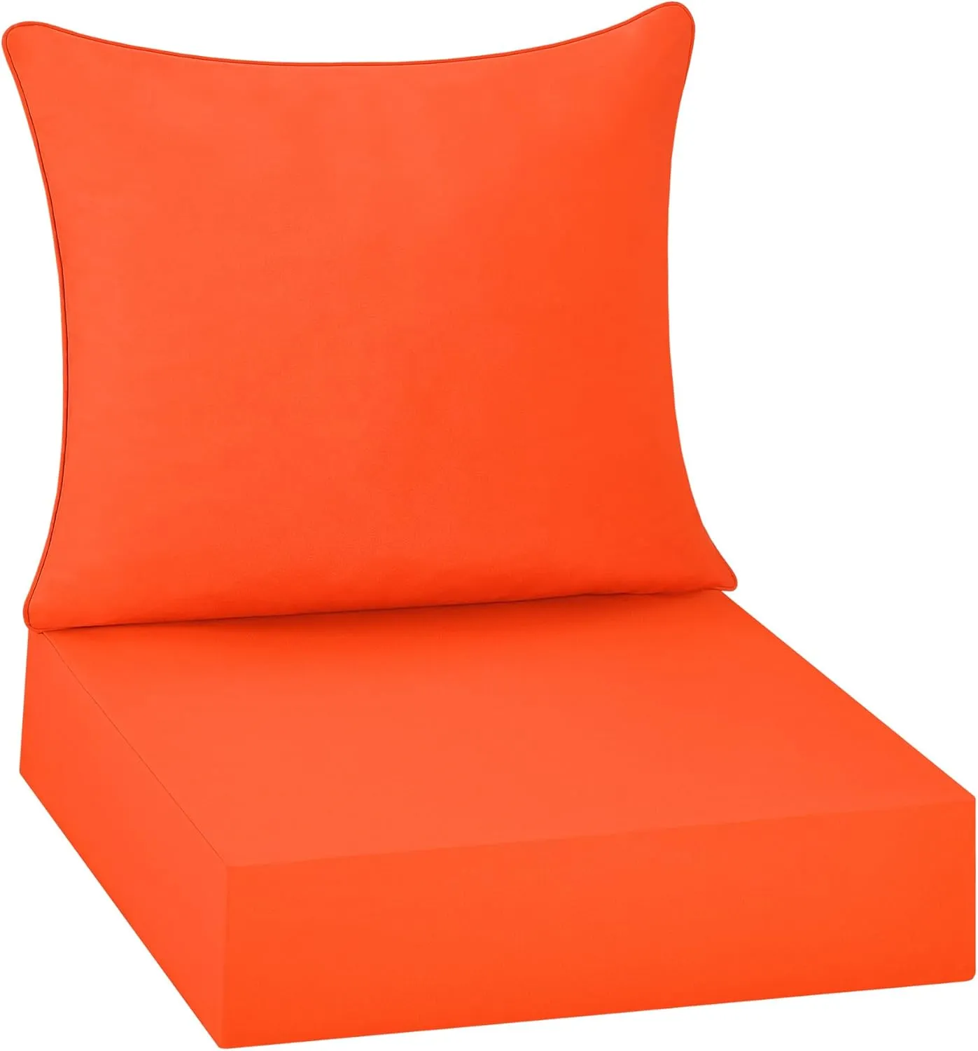 puredown® Outdoor Seat Cushions 24 X 24 X 5.75 Inch, Waterproof & Fade Resistant Patio Furniture Replacement Cushions with Removable Cover for Chair, Sofa, Couch, Wicker, Orange