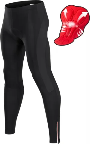 qualidyne Men's Cycling Bike Pants 4D Padded Road Bicycle Tights Outdoor Biking Leggings.