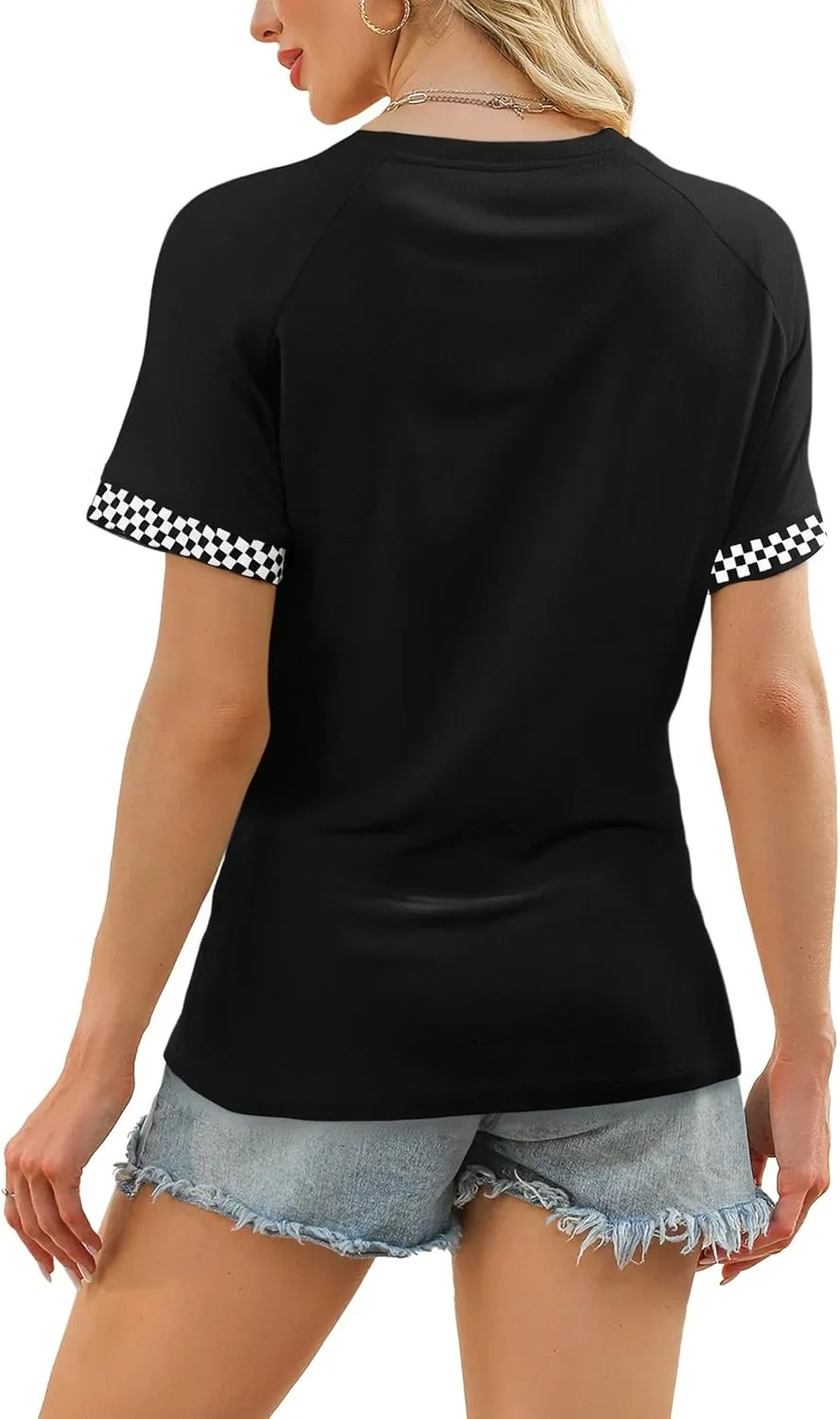 Racing Shirt Women Vintage Checkered Flag Racing Shirts Start Your Engines Tshirt Raceday Casual Short Sleeve Tops