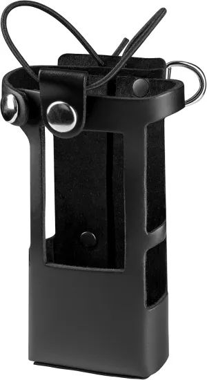 Radio Case Two Way Radio Holder Leather Holster with Adjustable Elastic Band Fits for Motorola APX 6000/6000XE or 8000/8000XE (Model 1.5) Black