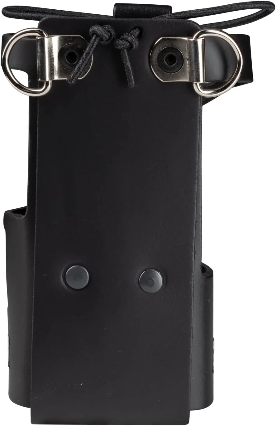 Radio Case Two Way Radio Holder Leather Holster with Adjustable Elastic Band Fits for Motorola APX 6000/6000XE or 8000/8000XE (Model 1.5) Black