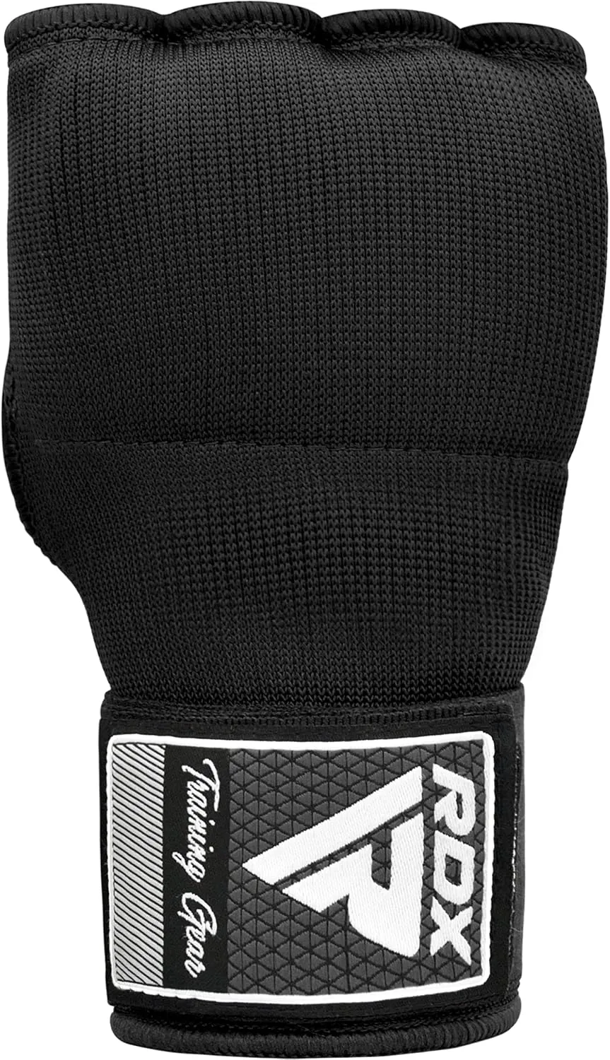 RDX Gel Boxing Hand Wraps Inner Gloves Men Women, Quick 100cm Long Wrist Straps, Elasticated Padded Fist Under Mitts Protection, Muay Thai MMA Kickboxing Martial Arts Punching Training Bandages
