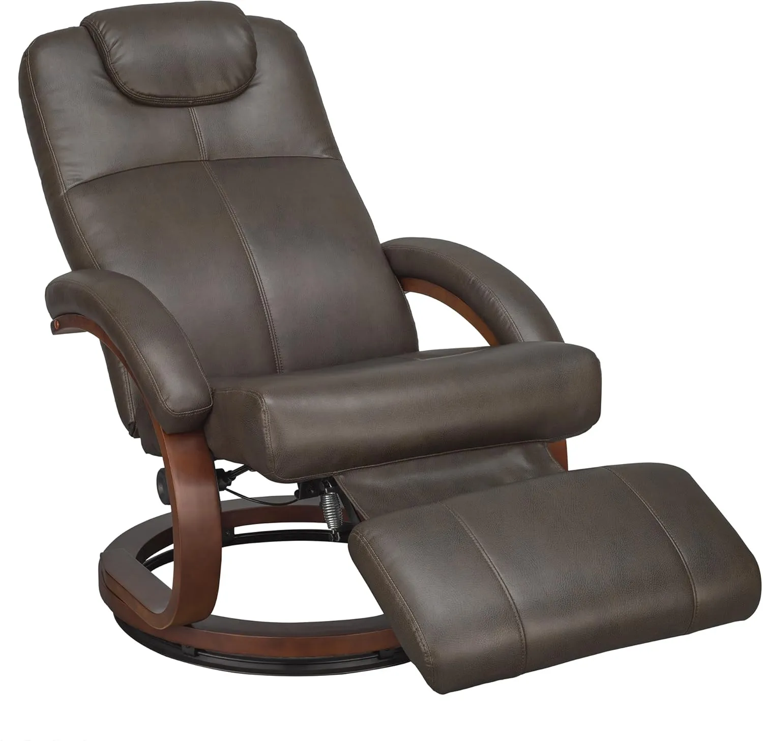 RecPro Charles 28" RV Euro Chair Recliner Modern Design RV Furniture (2, Chestnut)