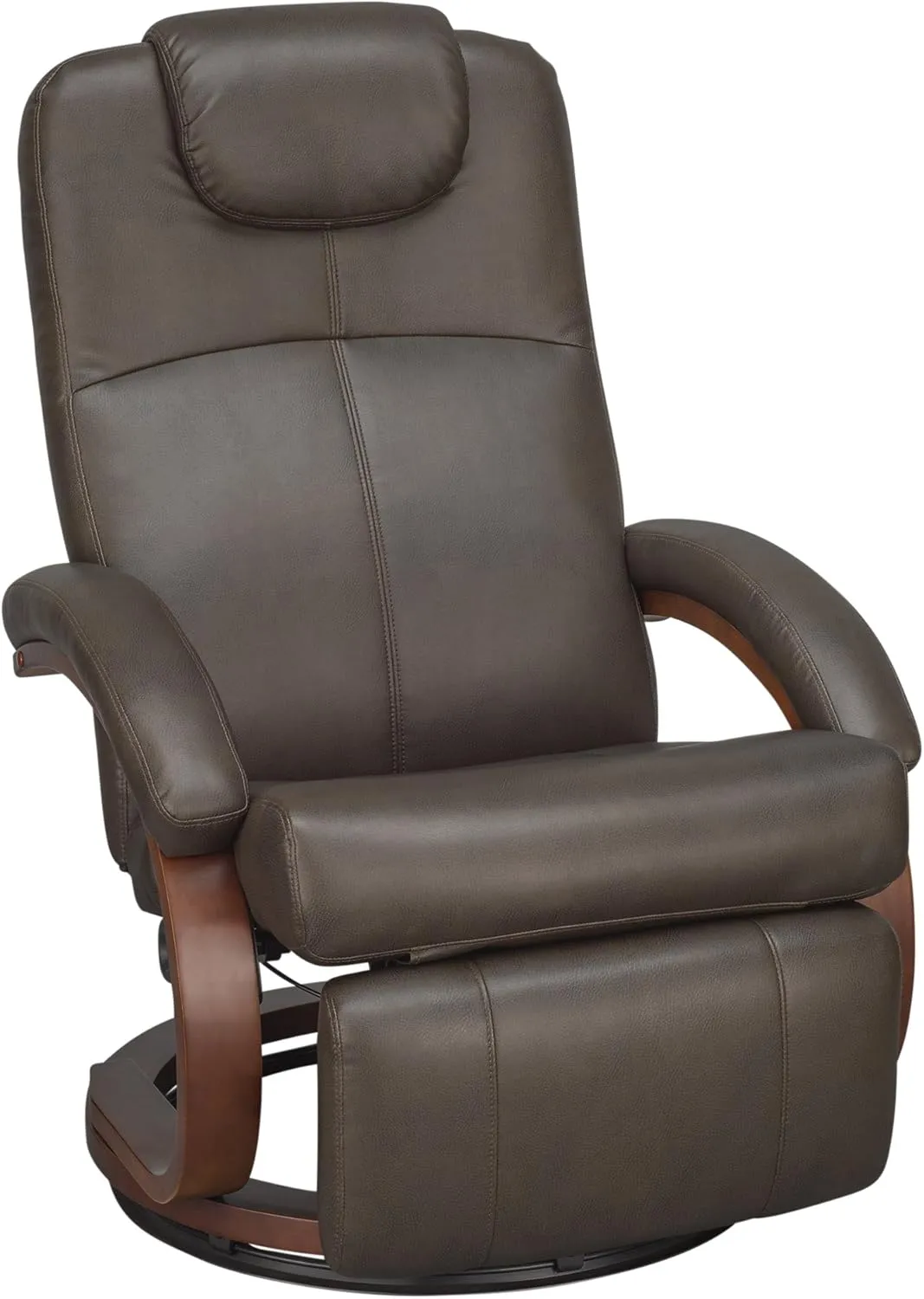 RecPro Charles 28" RV Euro Chair Recliner Modern Design RV Furniture (2, Chestnut)
