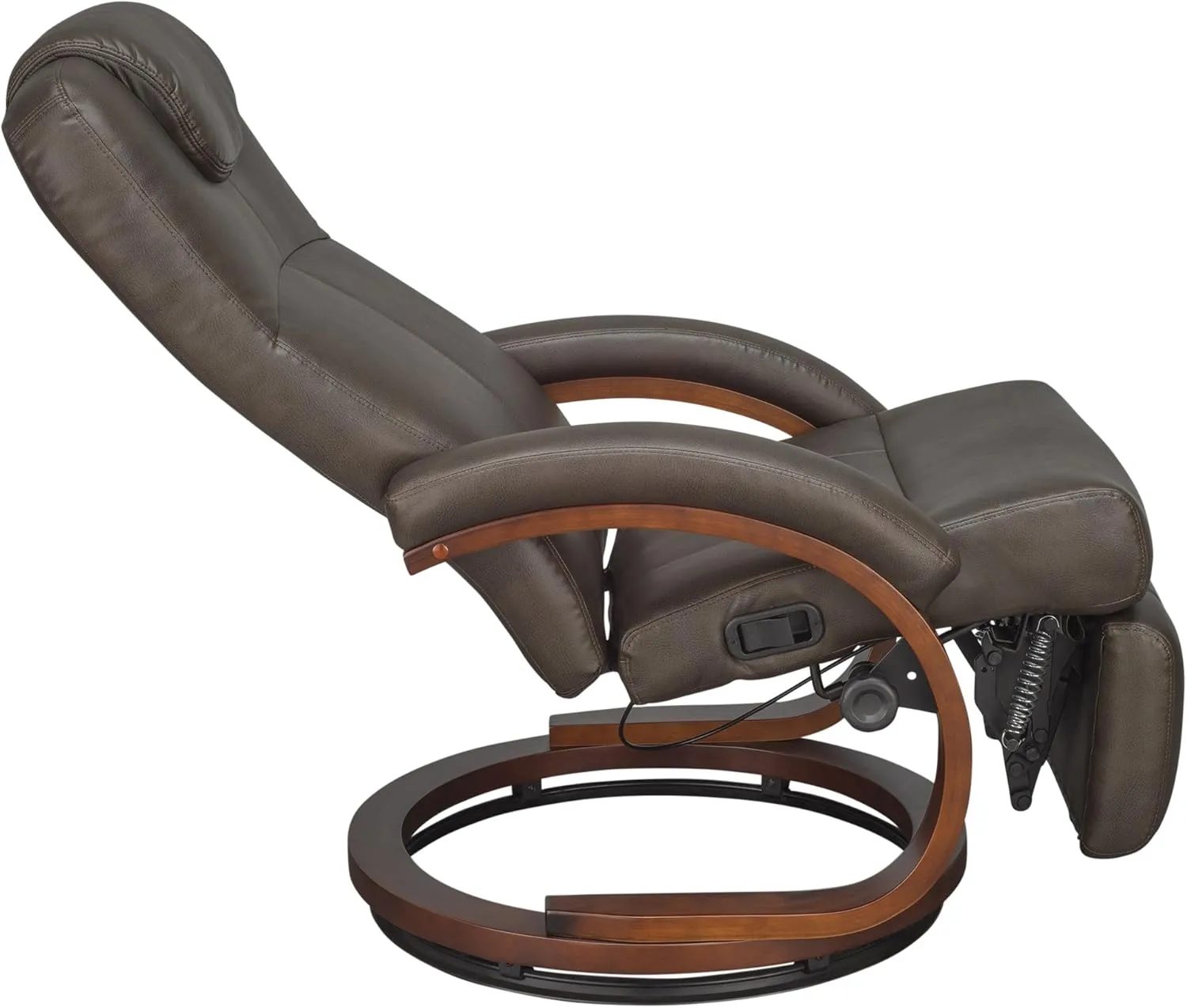 RecPro Charles 28" RV Euro Chair Recliner Modern Design RV Furniture (2, Chestnut)