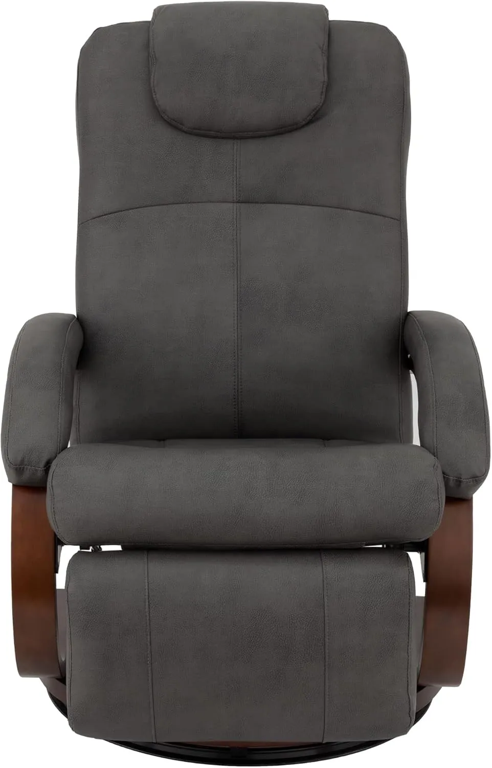 RecPro Charles 28" RV Euro Chair Recliner Modern Design RV Furniture RV Recliner (2 Chairs, Gunmetal)