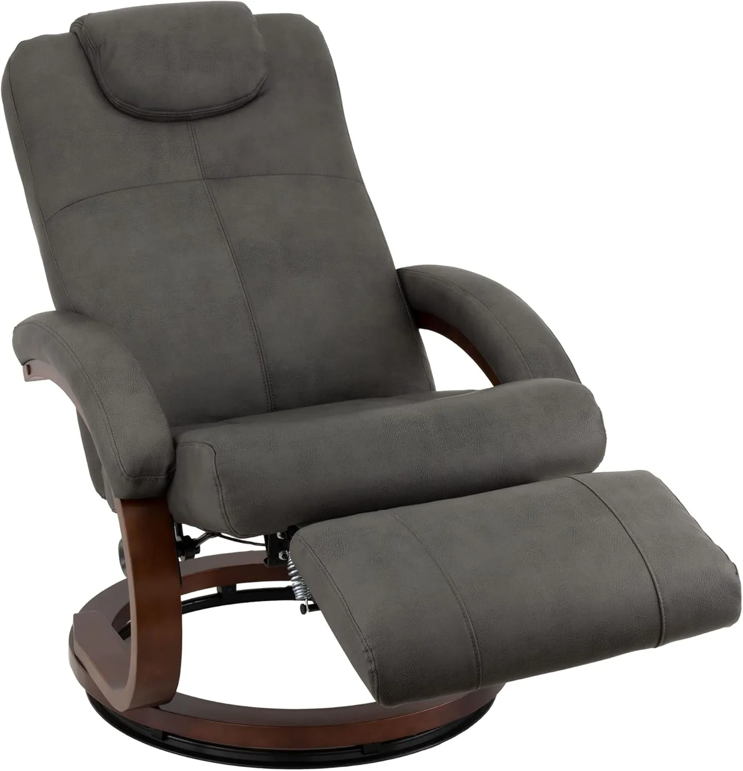 RecPro Charles 28" RV Euro Chair Recliner Modern Design RV Furniture RV Recliner (2 Chairs, Gunmetal)