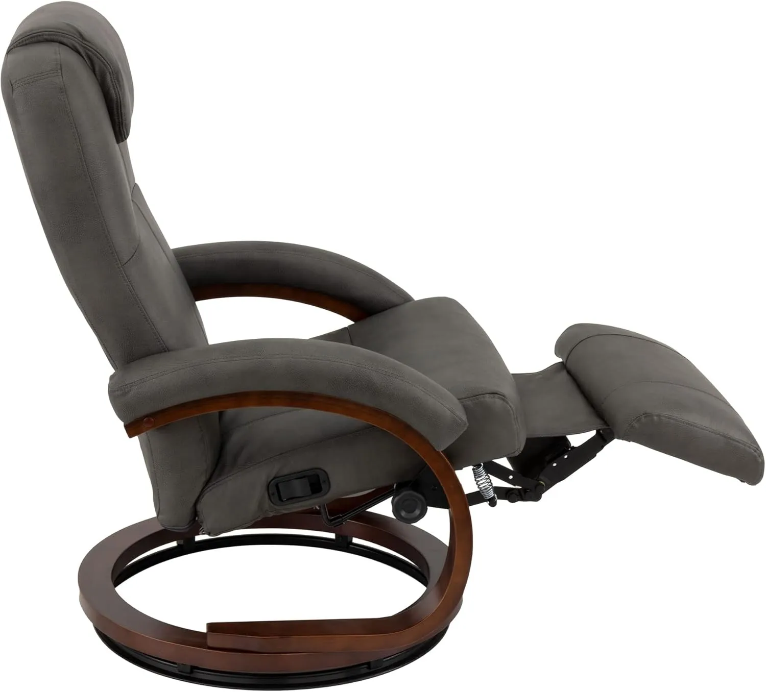 RecPro Charles 28" RV Euro Chair Recliner Modern Design RV Furniture RV Recliner (2 Chairs, Gunmetal)