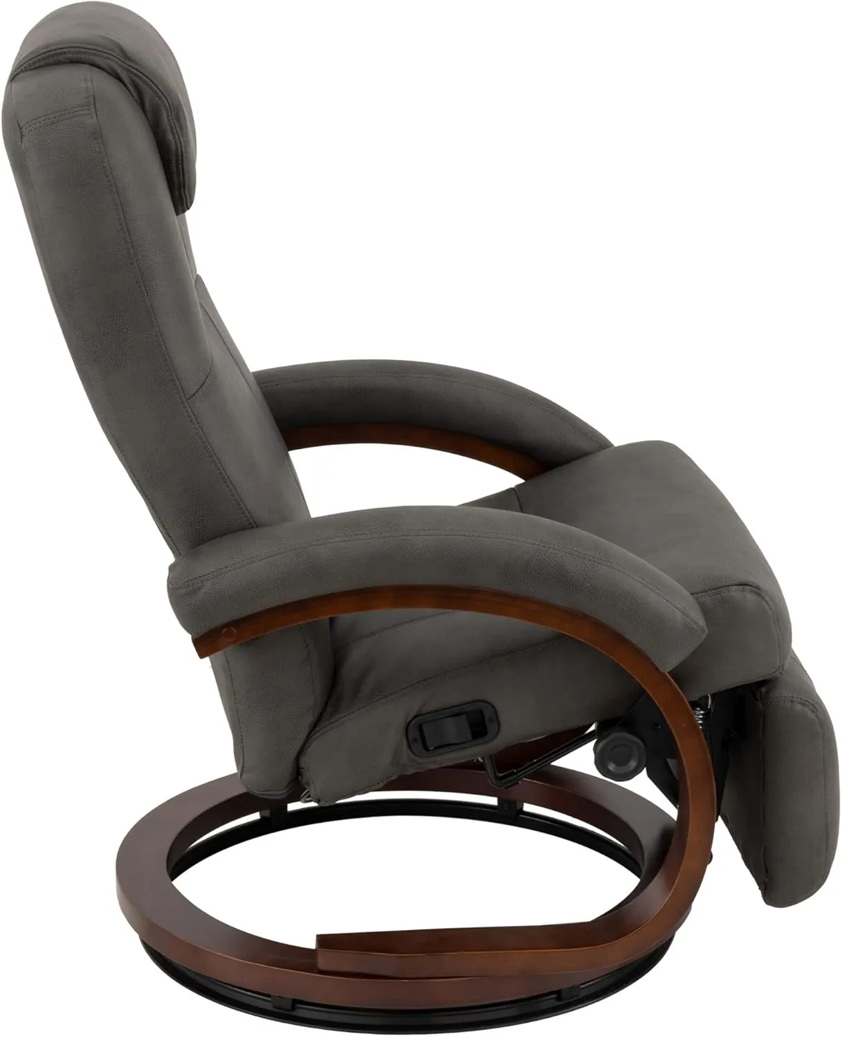 RecPro Charles 28" RV Euro Chair Recliner Modern Design RV Furniture RV Recliner (2 Chairs, Gunmetal)