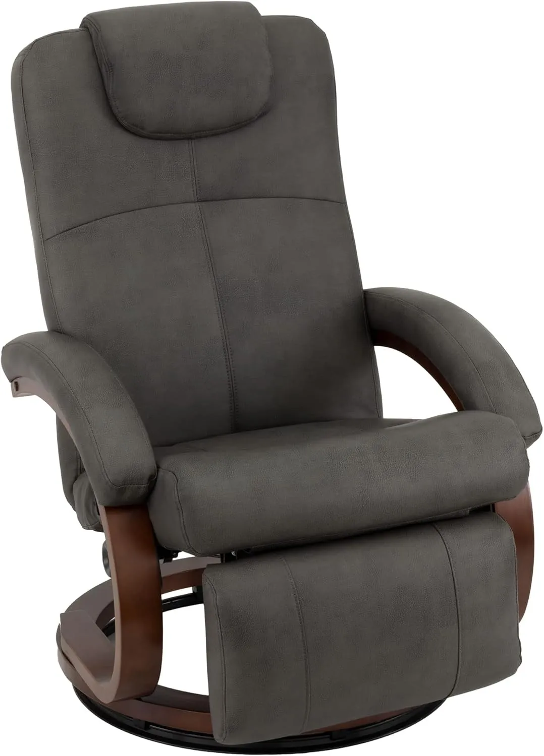 RecPro Charles 28" RV Euro Chair Recliner Modern Design RV Furniture RV Recliner (2 Chairs, Gunmetal)