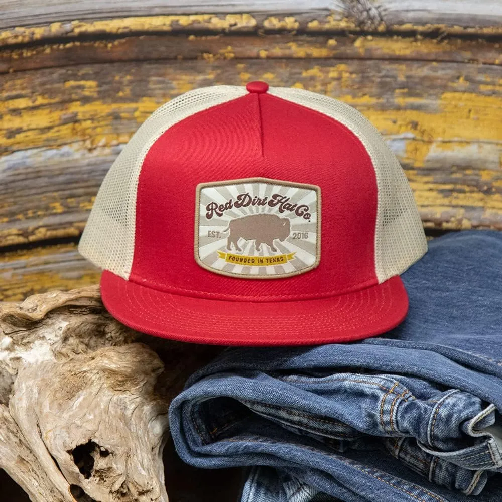 Red Dirt Hat Company Buffalo Patch Adjustable Snapback Hat