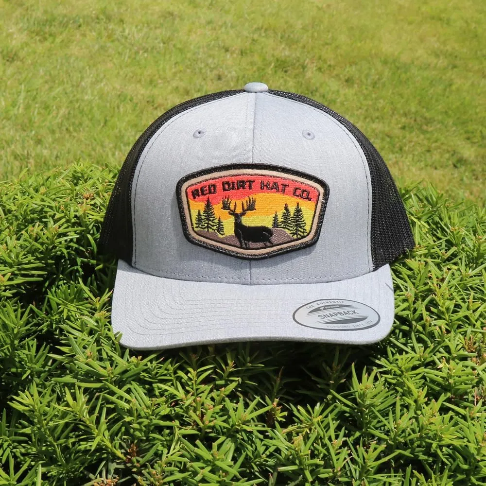 Red Dirt Hat Company Sunset Deer Adjustable Snapback Hat