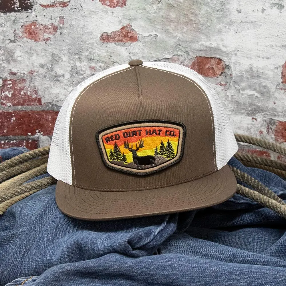 Red Dirt Hat Company Sunset Deer Adjustable Snapback Hat