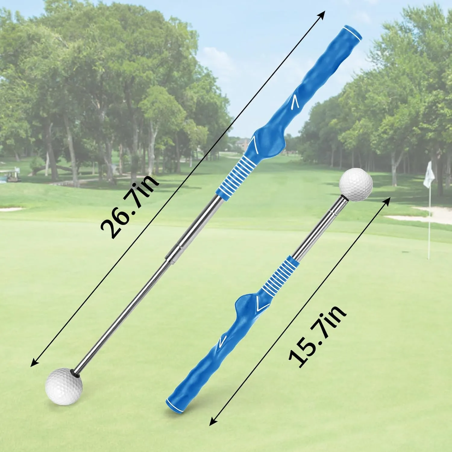 Retractable Golf Swing Training Aid, Golf Grip Trainer & Golf Swing Trainer for Warm-up Indoor Practice Golf Accessories