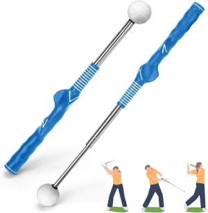 Retractable Golf Swing Training Aid, Golf Grip Trainer & Golf Swing Trainer for Warm-up Indoor Practice Golf Accessories