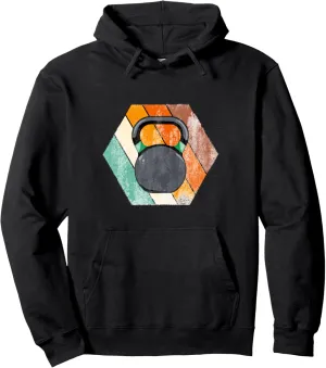 Retro Kettlebell Icon Pullover Hoodie