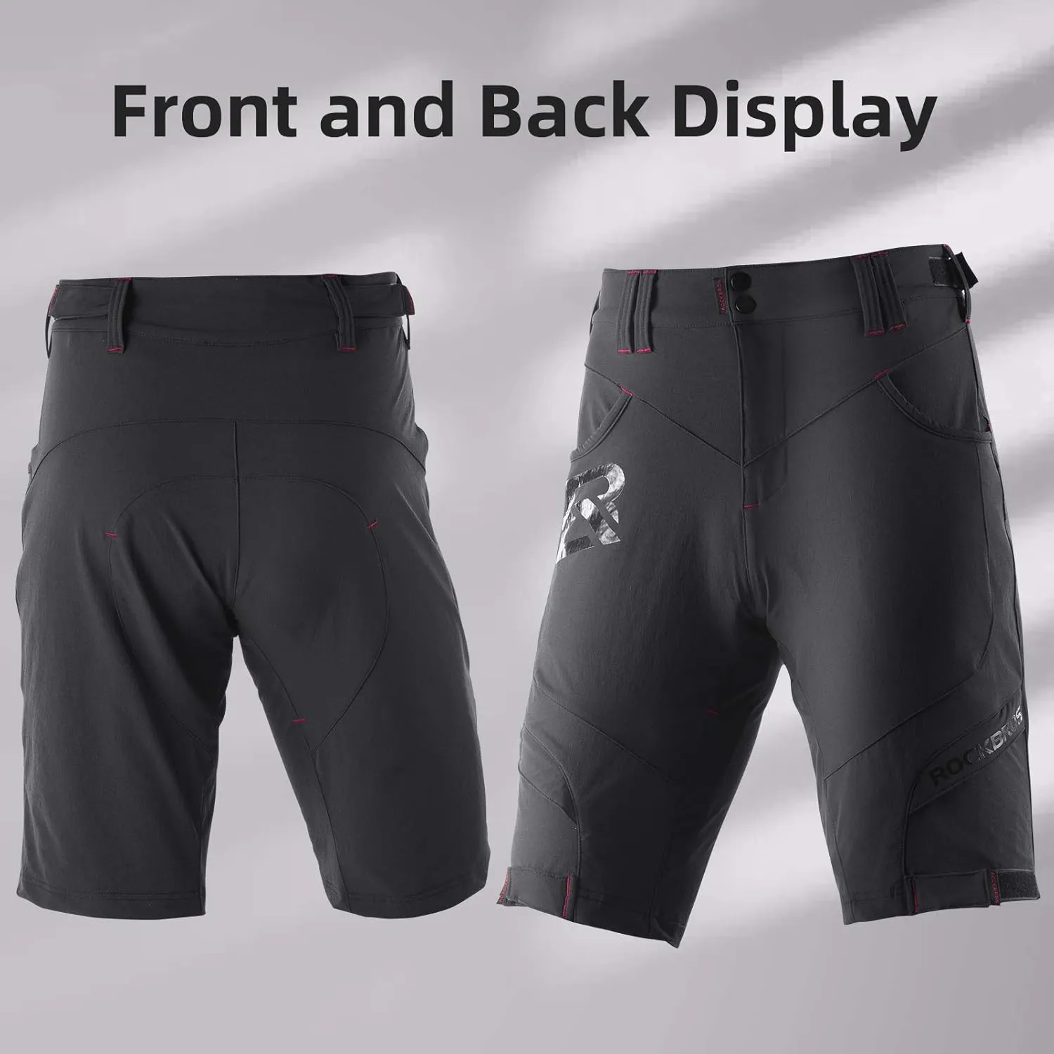 ROCKBROS Mountain Bike Shorts - Padded MTB Shorts for Men