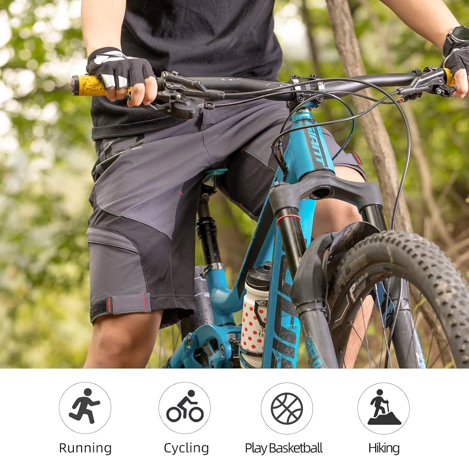 ROCKBROS Mountain Bike Shorts - Padded MTB Shorts for Men