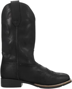 ROPER Womens Monterey Embroidered Square Toe Casual Boots Mid Calf Low Heel 1-2" - Black