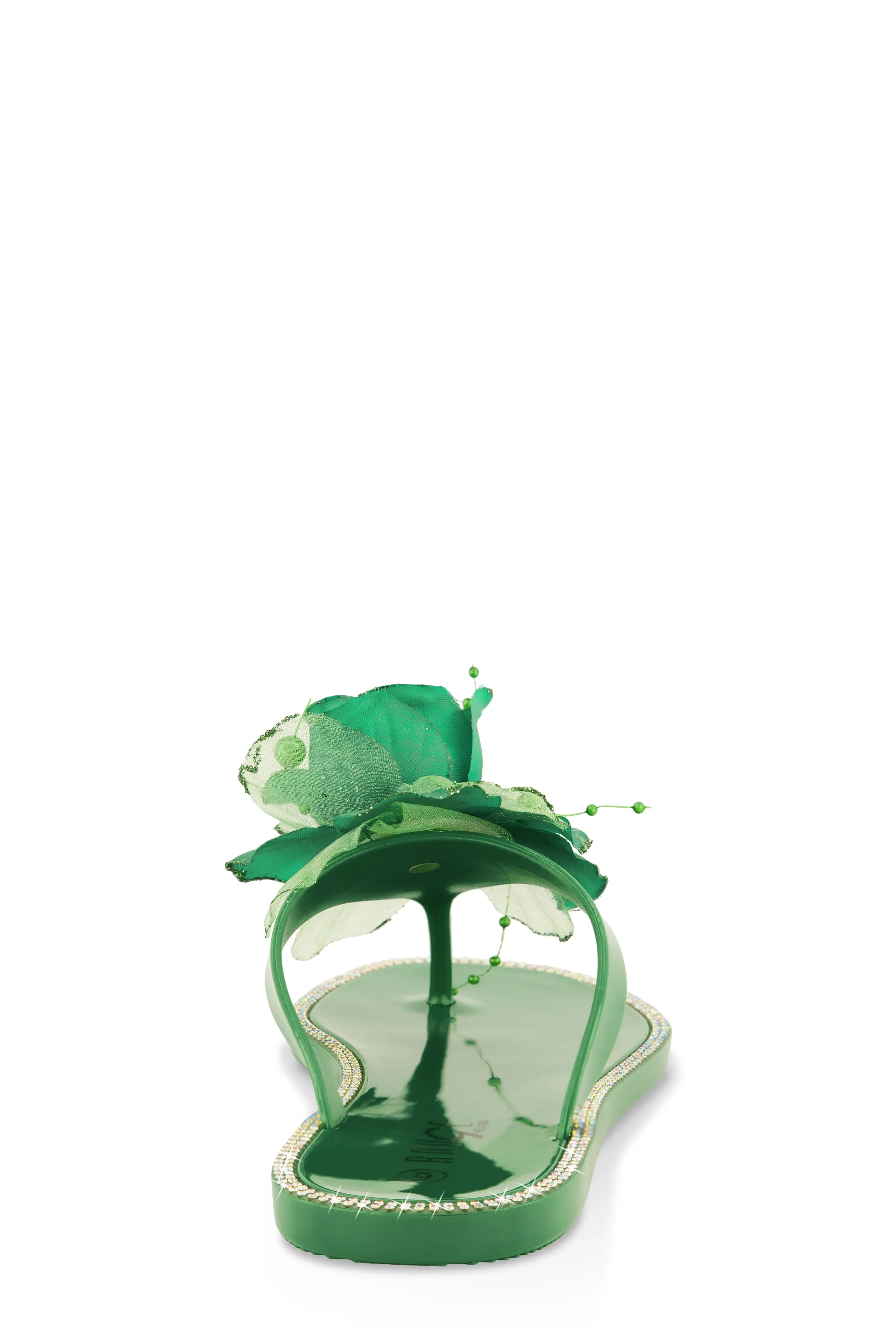 Rose Jelly Thong Slide Sandals