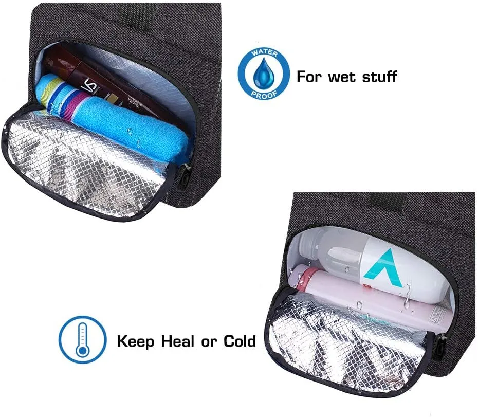 ROTOT Gym Duffel Bag, Gym Bag with Waterproof Shoe Pouch, Weekend Travel Bag with a Water-resistant Insulated Pocket