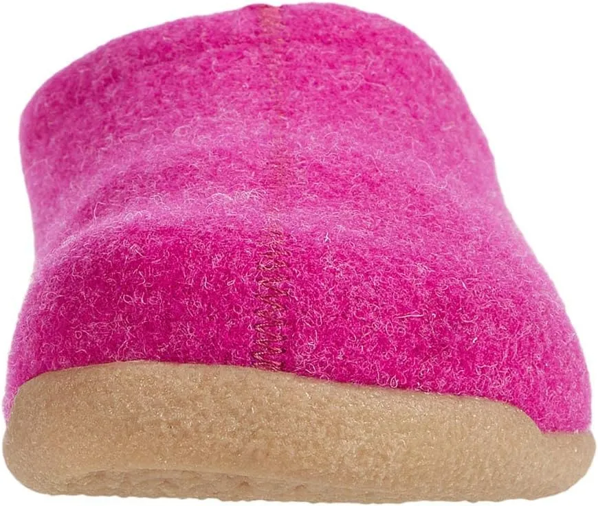 Sanita® Lodge Slide Slippers for Men and Women – 100% Natural Wool – Suede Lining – Cork Latex Footbed