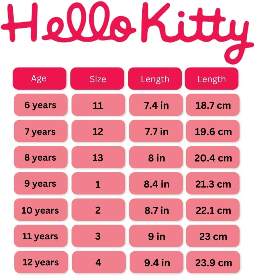 Sanrio Hello Kitty High Top Sneakers for Girls - Kids Sneaker Ankle Hightops Lightweight Athletic Breathable Casual Shoes