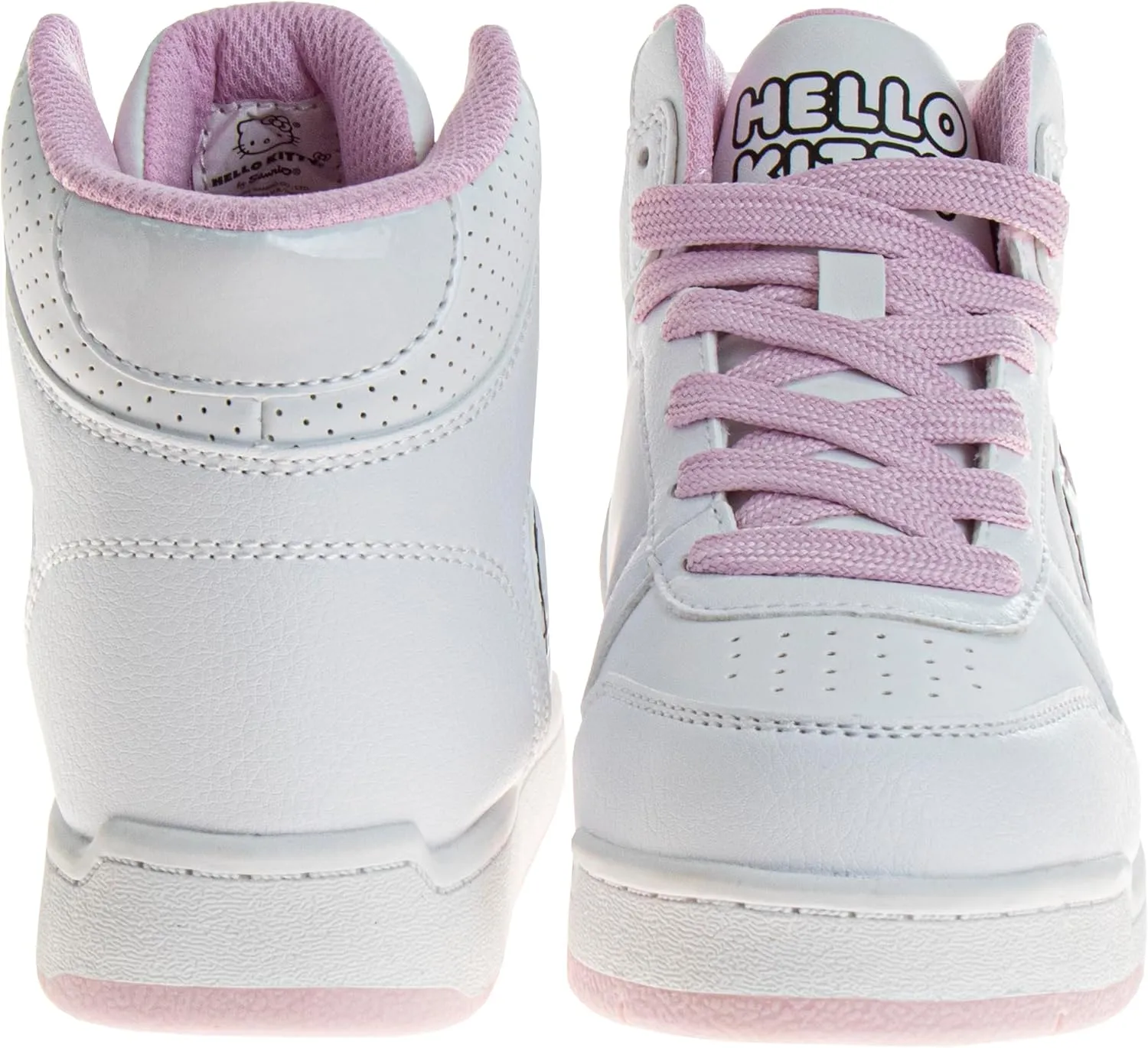 Sanrio Hello Kitty High Top Sneakers for Girls - Kids Sneaker Ankle Hightops Lightweight Athletic Breathable Casual Shoes