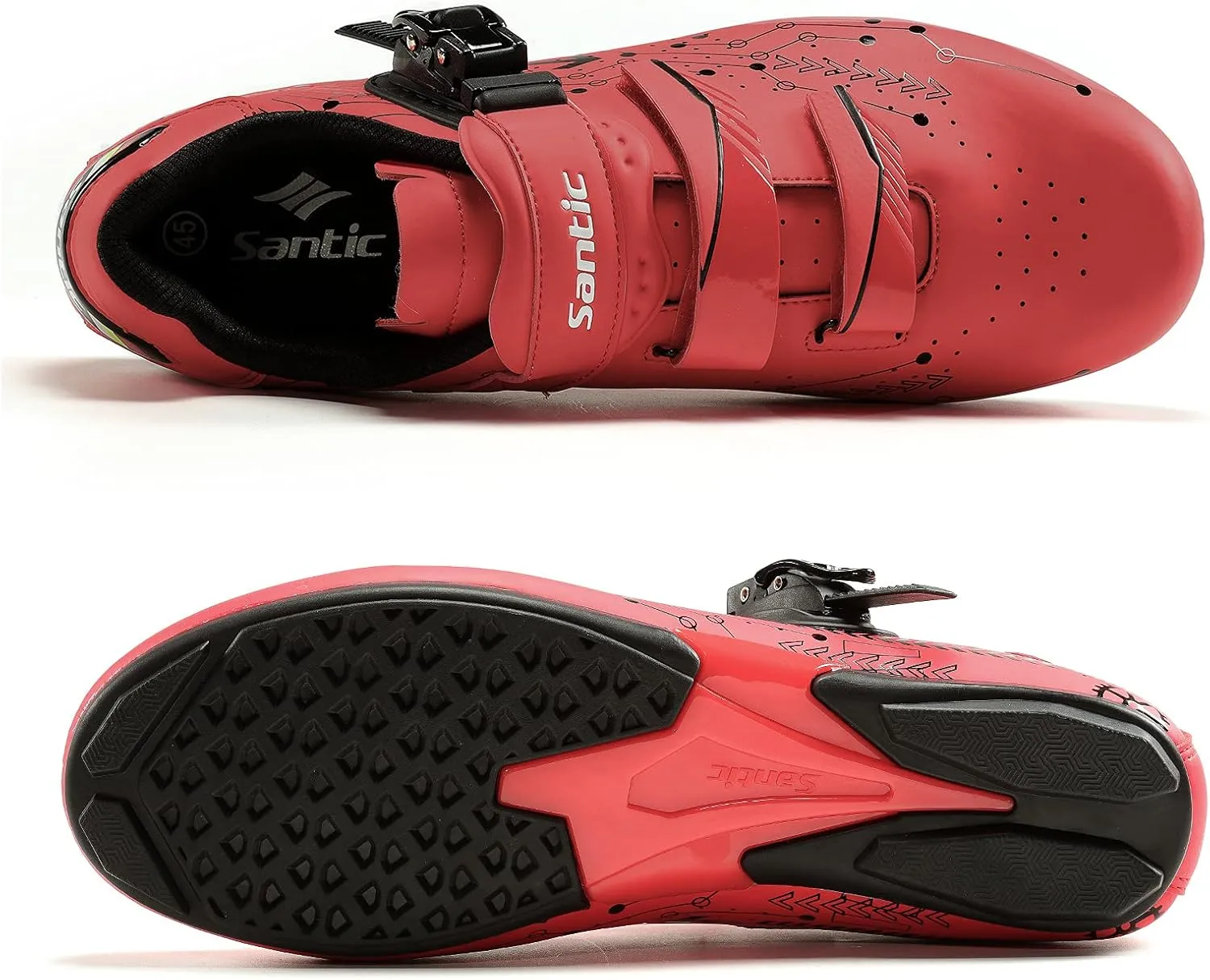 Santic Men's Spin Unlocked Bike Bicycle Road Biking Lock Shoes MTB Cycling Accessories Self-Locking Shoes