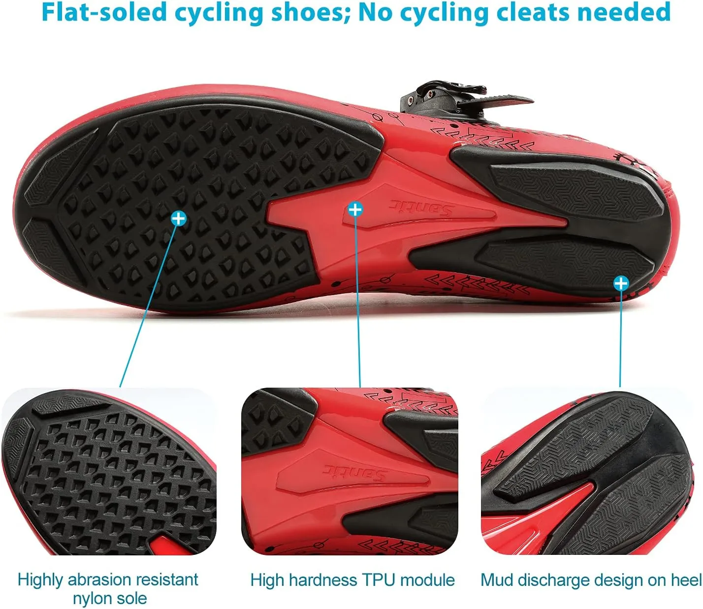 Santic Men's Spin Unlocked Bike Bicycle Road Biking Lock Shoes MTB Cycling Accessories Self-Locking Shoes