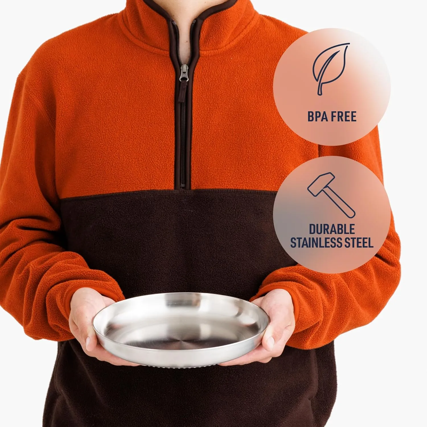 Sea to Summit Detour Stainless Steel Camp Plate, Beluga Black