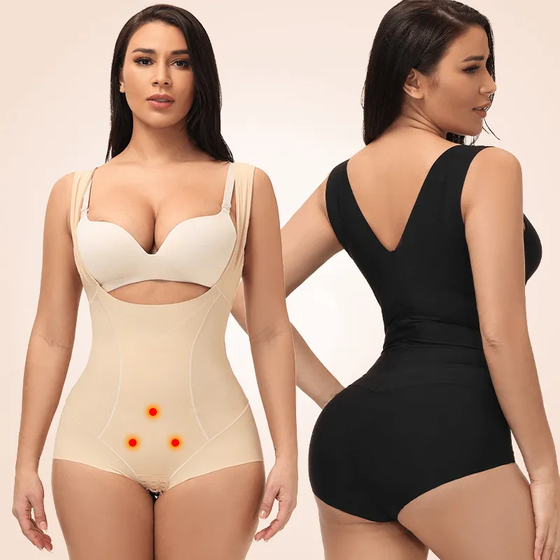 Seamless One-Piece Low Back Wide Strap Shapewear For Women