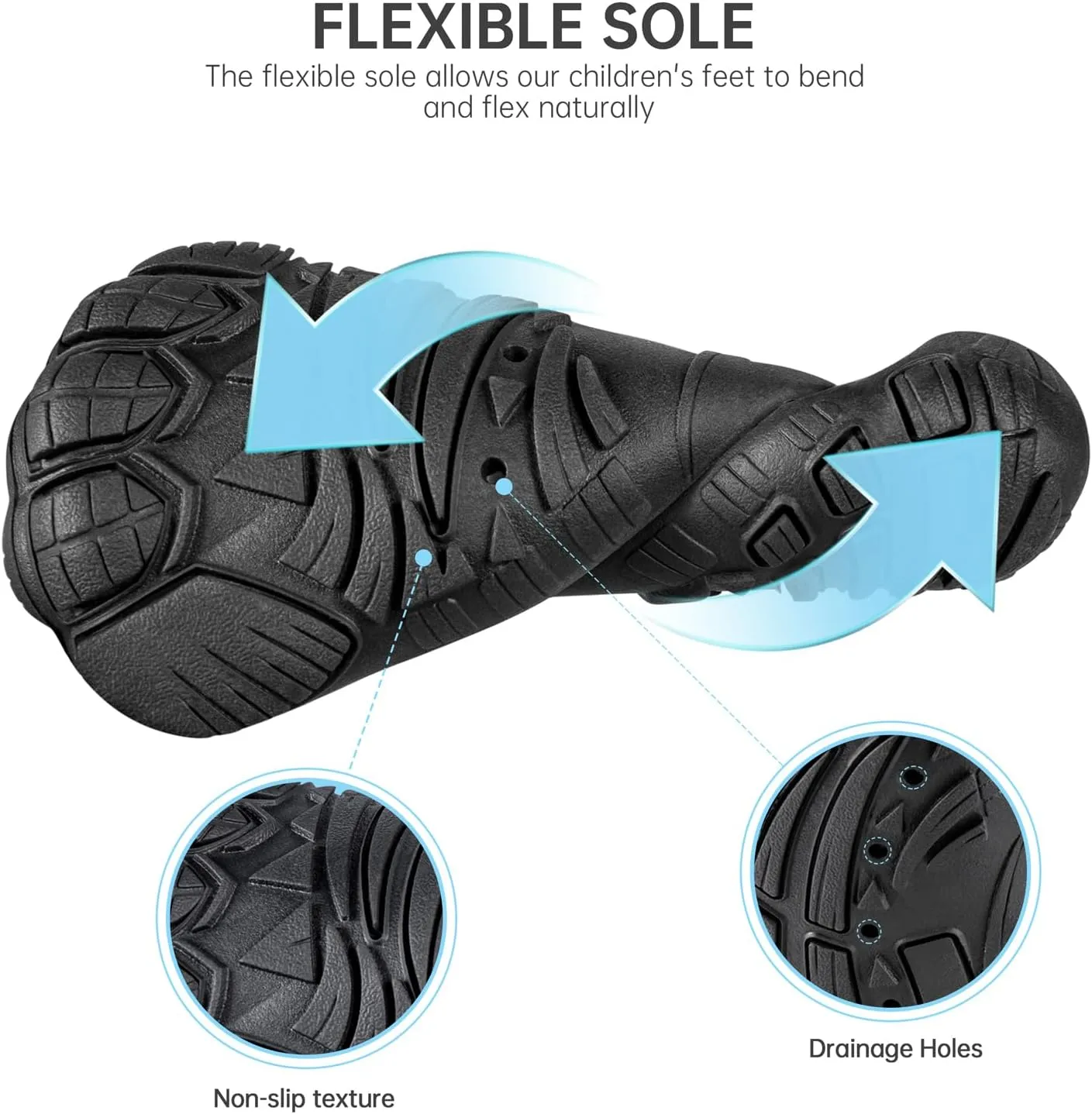 SEEKWAY Barefoot Water Shoes for Kids - Wide Toe Box and Quick-Dry Sand Shoes Toddler for Hiking Swim Beach Pool Kayak Sport Accessories, Camping Essentials Must-Haves for Boys Girls Sizes