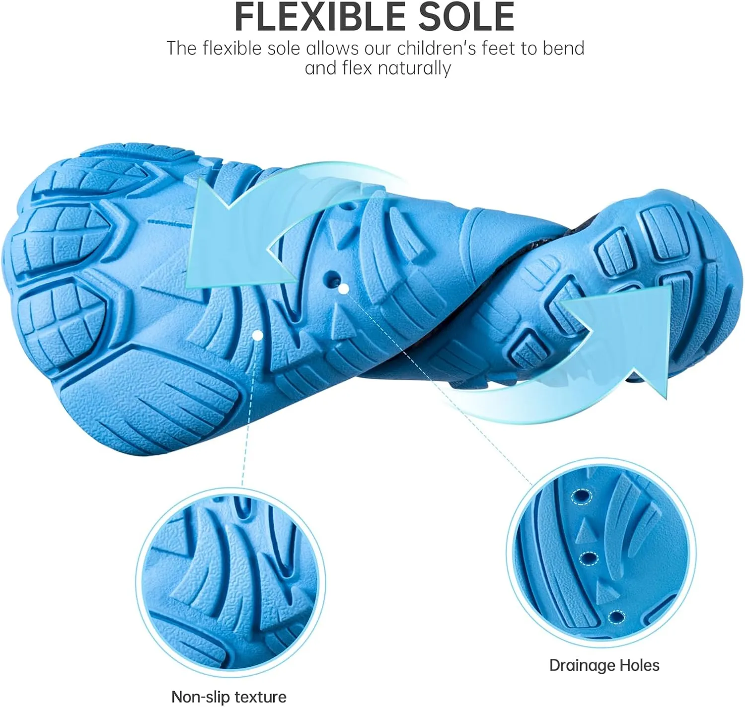 SEEKWAY Barefoot Water Shoes for Kids - Wide Toe Box and Quick-Dry Sand Shoes Toddler for Hiking Swim Beach Pool Kayak Sport Accessories, Camping Essentials Must-Haves for Boys Girls Sizes