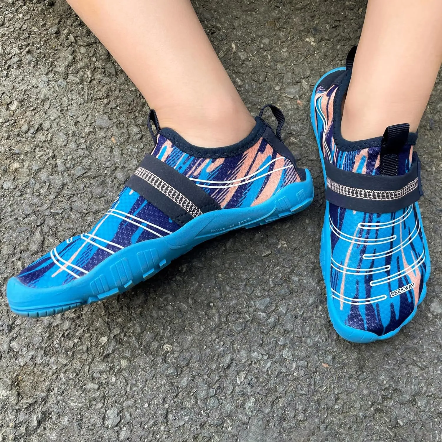 SEEKWAY Barefoot Water Shoes for Kids - Wide Toe Box and Quick-Dry Sand Shoes Toddler for Hiking Swim Beach Pool Kayak Sport Accessories, Camping Essentials Must-Haves for Boys Girls Sizes