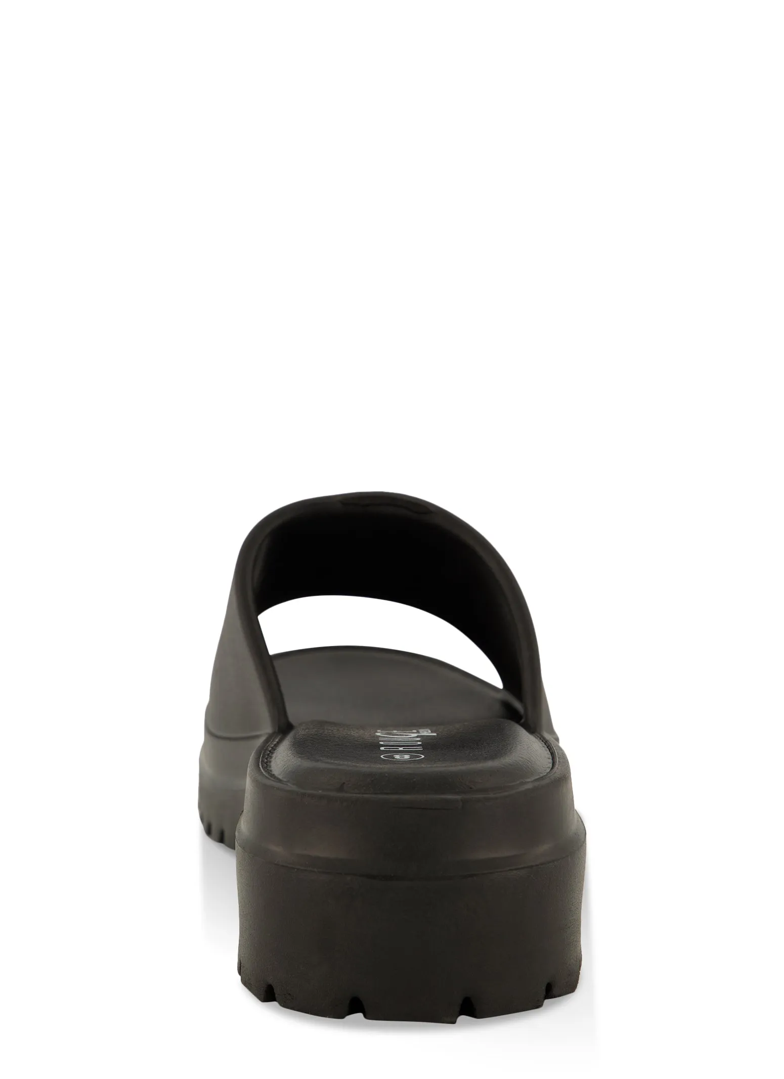 Single Band Lug Sole Platform Slide Sandals