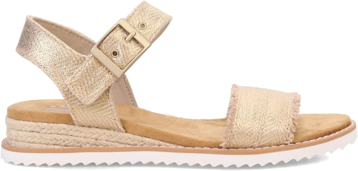 SKECHERS Women's Bobs Desert Kiss-Gold Crush Sandal