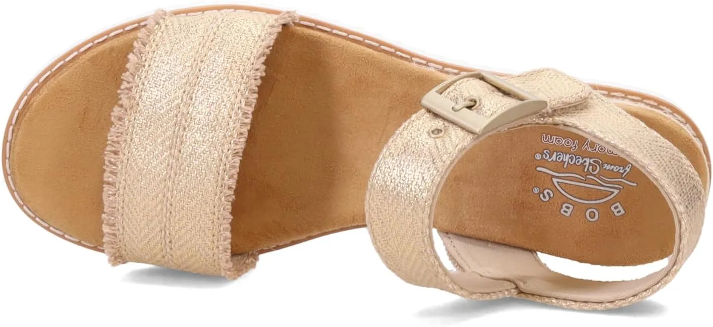 SKECHERS Women's Bobs Desert Kiss-Gold Crush Sandal