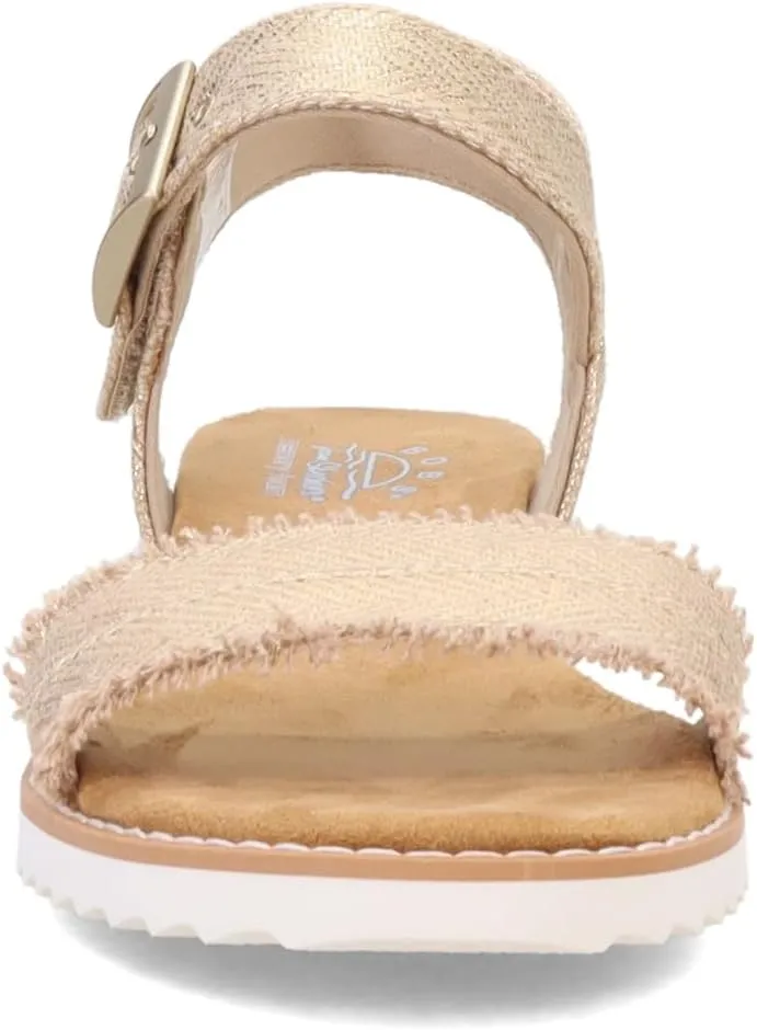SKECHERS Women's Bobs Desert Kiss-Gold Crush Sandal
