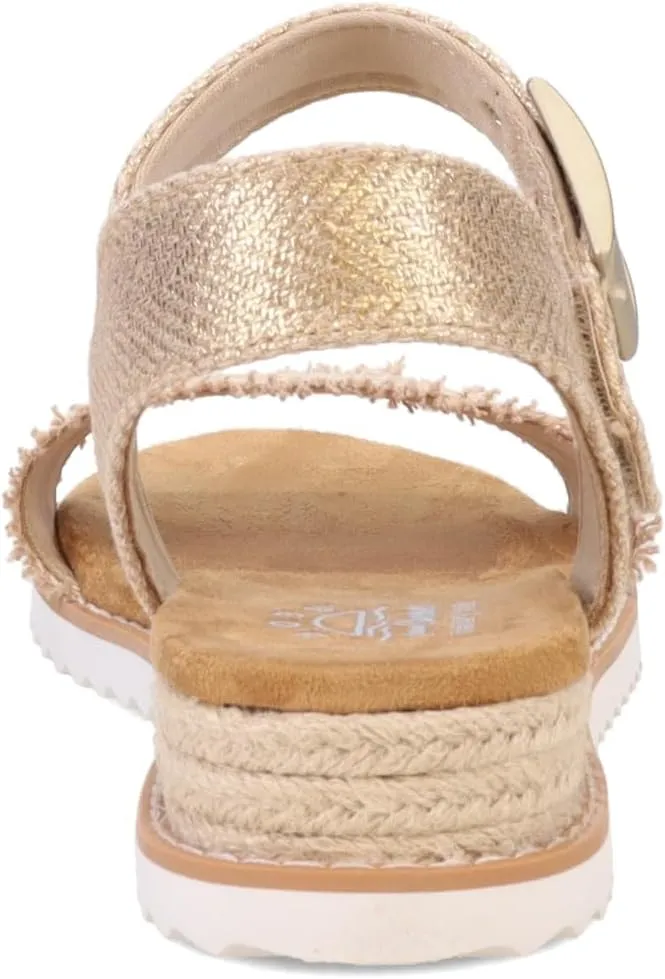 SKECHERS Women's Bobs Desert Kiss-Gold Crush Sandal