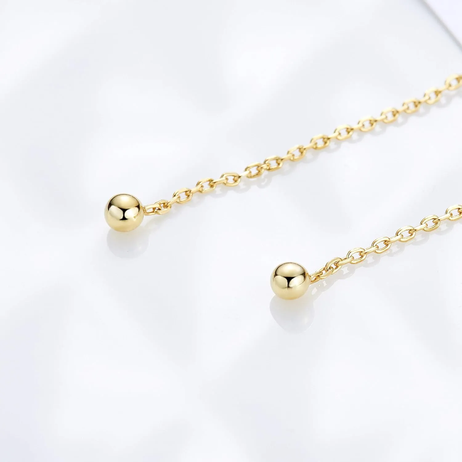 S.Leaf Threader Earrings for Women Threader Earrings Sterling Silver Chain Earrings Tassel Earrings Gold Earrings for Women