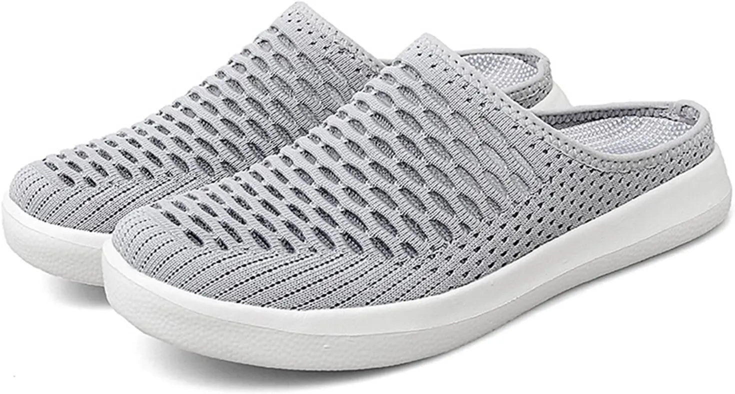 Sneaker Mules for Women Slip-On Orthopedic Slippers Backless Platform Sneakers Round Toe Mules Walking Sneakers